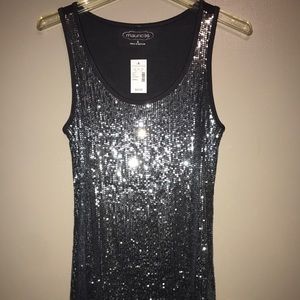 MAURICES SMALL GREY SPARKLY TANK TOP ⚡️